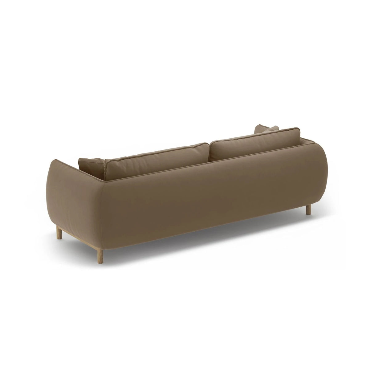 Ada 3-Sitzer Sofa aus Samt (Casino Taupe) in Hellbraun, 208x101 cm – Bild 4