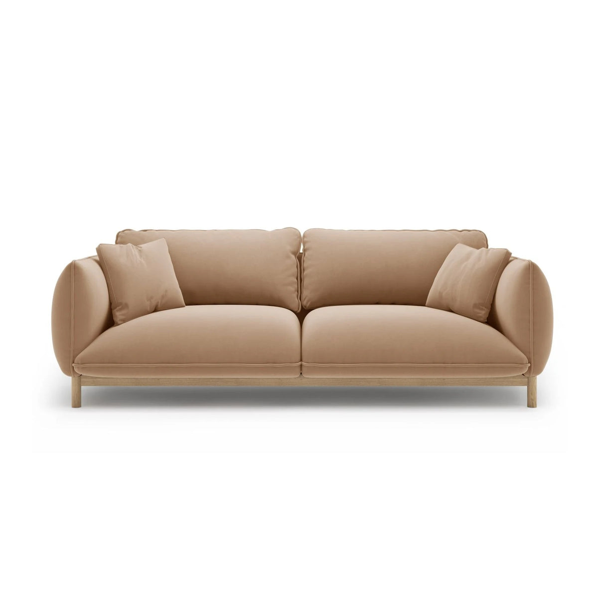 Ada 3-Sitzer Sofa aus Samt oder Strukturstoff, 208x101 cm – Bild 1