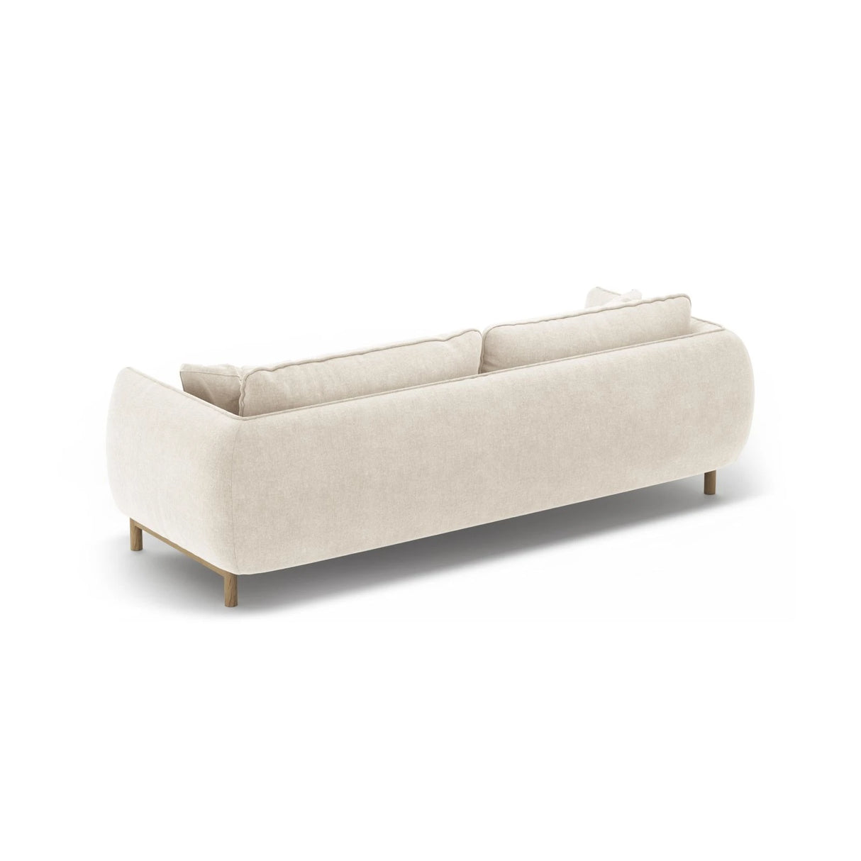 Ada 3-Sitzer Sofa aus Strukturierter Stoff (Wind 02) in Elfenbein, 208x101 cm – Bild 4