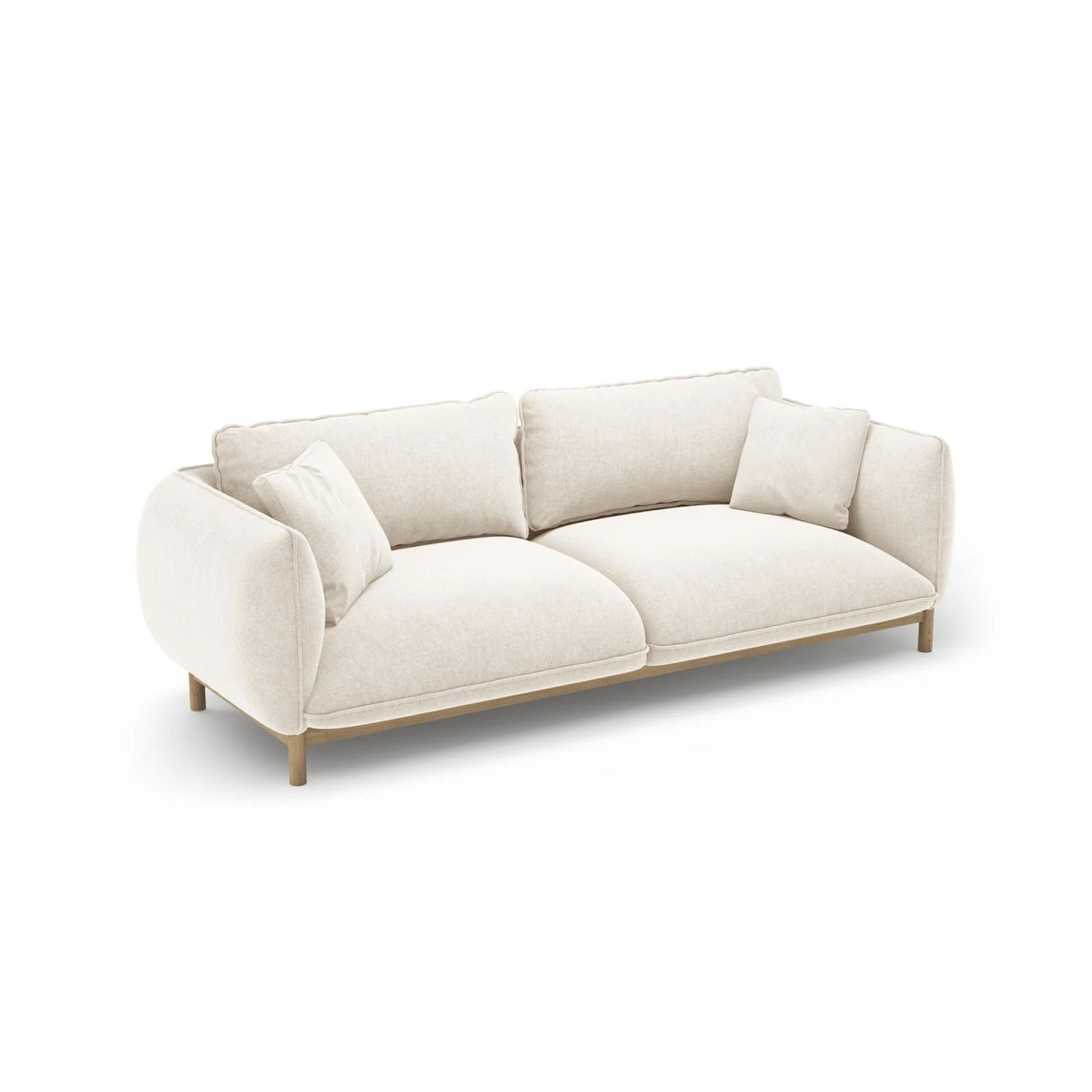 Ada 3-Sitzer Sofa aus Strukturierter Stoff (Wind 02) in Elfenbein, 208x101 cm – Bild 5