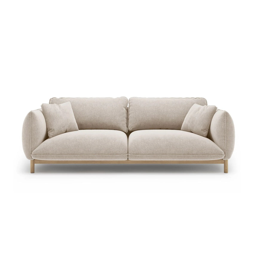 Ada 3-Sitzer Sofa aus Strukturierter Stoff (Wind 05) in Leichtes Beige, 208x101 cm – Bild 1