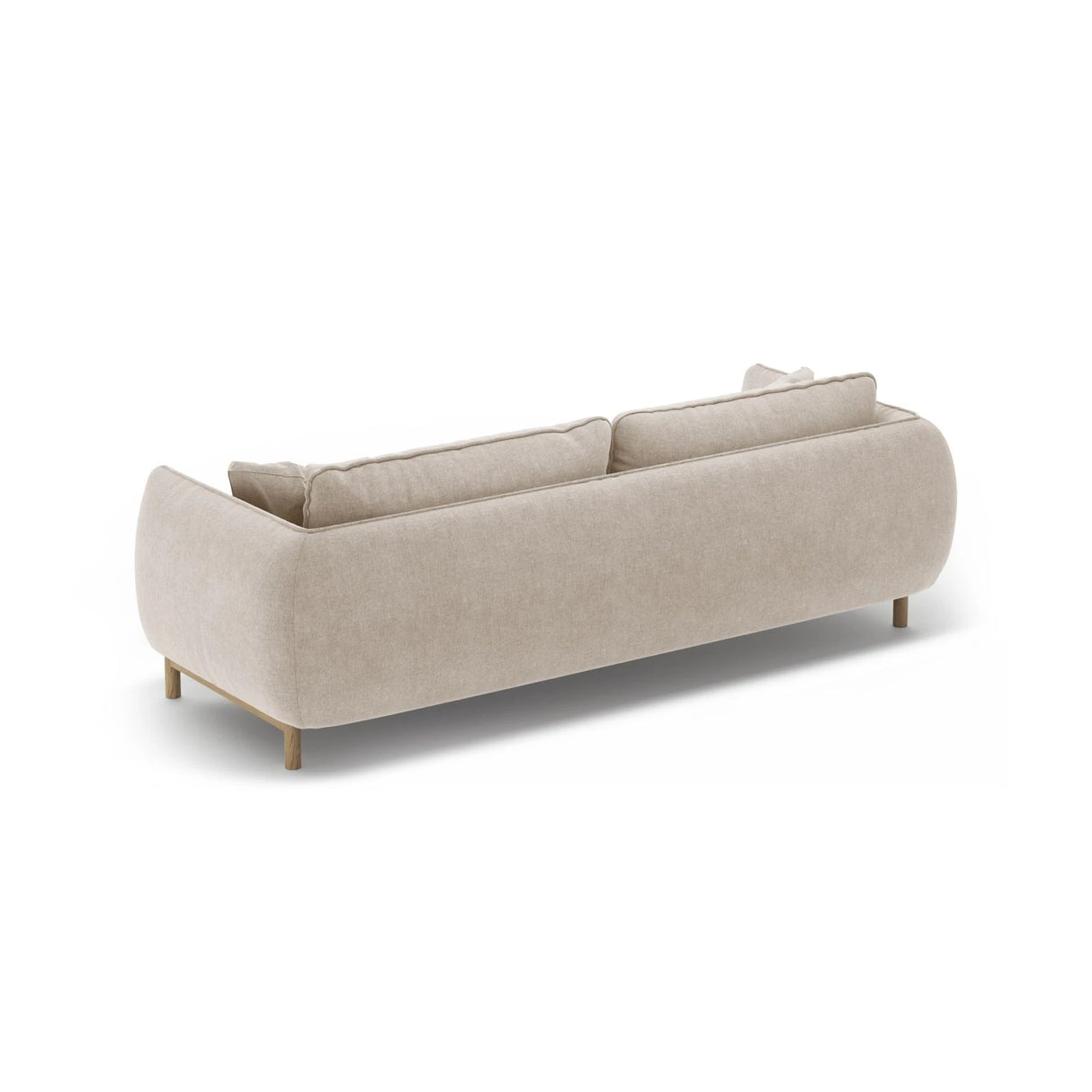 Ada 3-Sitzer Sofa aus Strukturierter Stoff (Wind 05) in Leichtes Beige, 208x101 cm – Bild 4