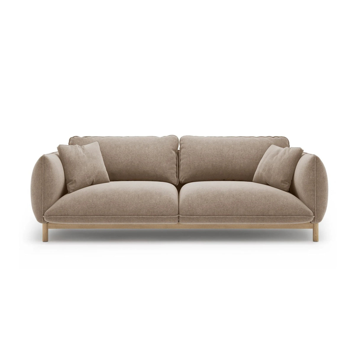 Ada 3-Sitzer Sofa aus Strukturierter Stoff (Wind 11) in Sand, 208x101 cm – Bild 1