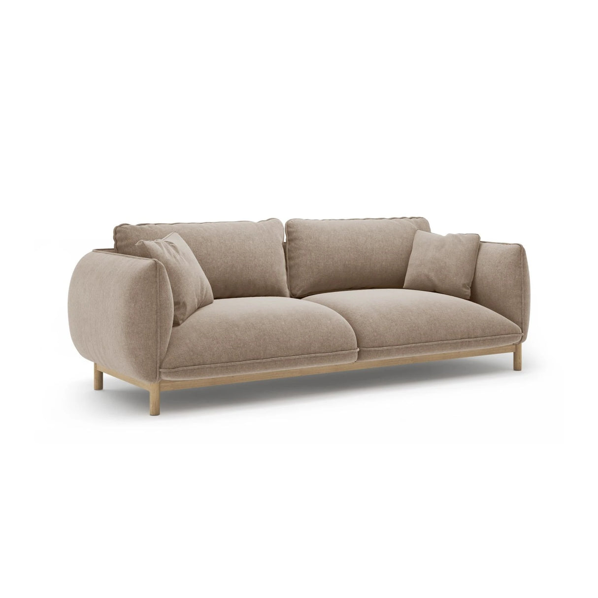 Ada 3-Sitzer Sofa aus Strukturierter Stoff (Wind 11) in Sand, 208x101 cm – Bild 3