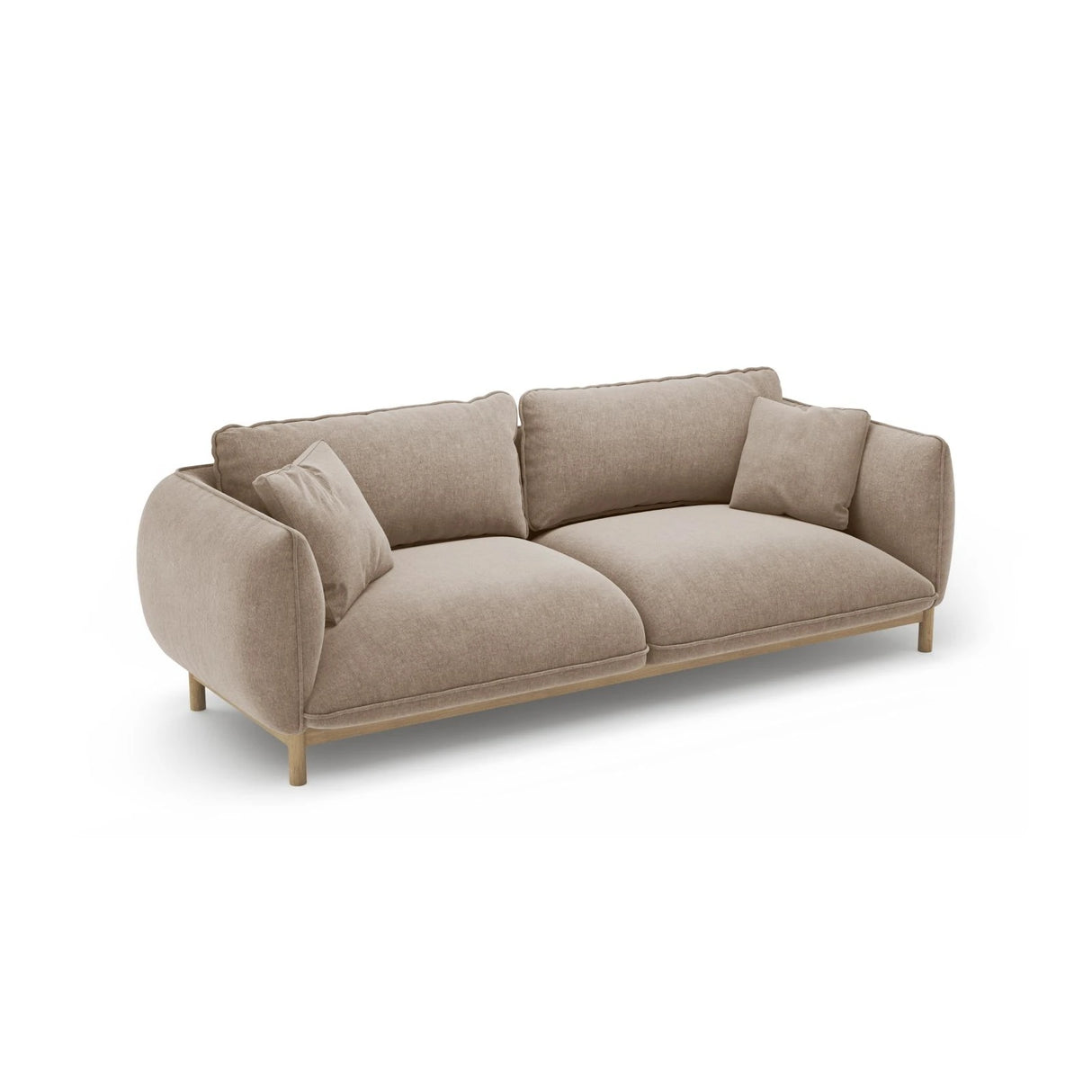 Ada 3-Sitzer Sofa aus Strukturierter Stoff (Wind 11) in Sand, 208x101 cm – Bild 5