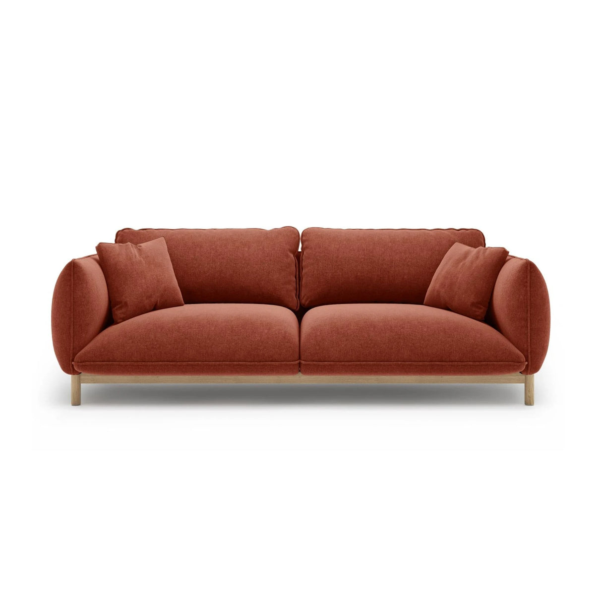 Ada 3-Sitzer Sofa aus Strukturierter Stoff (Wind 52) in Kastanienbraun, 208x101 cm – Bild 1