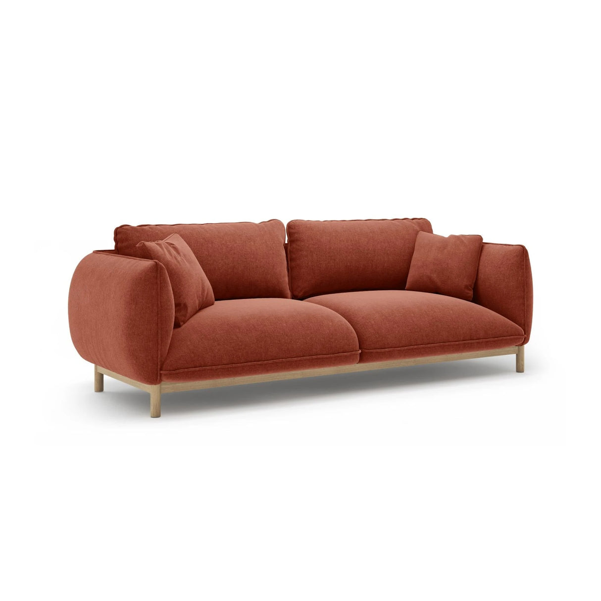Ada 3-Sitzer Sofa aus Strukturierter Stoff (Wind 52) in Kastanienbraun, 208x101 cm – Bild 3