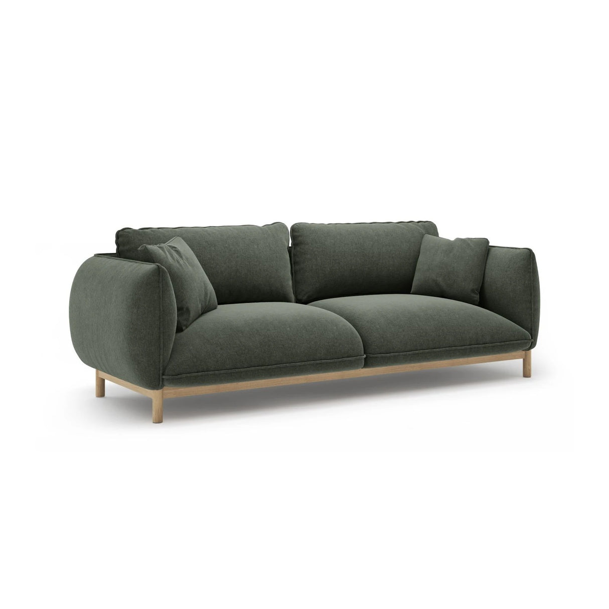 Ada 3-Sitzer Sofa aus Strukturierter Stoff (Wind 75) in Moosgrün, 208x101 cm – Bild 3