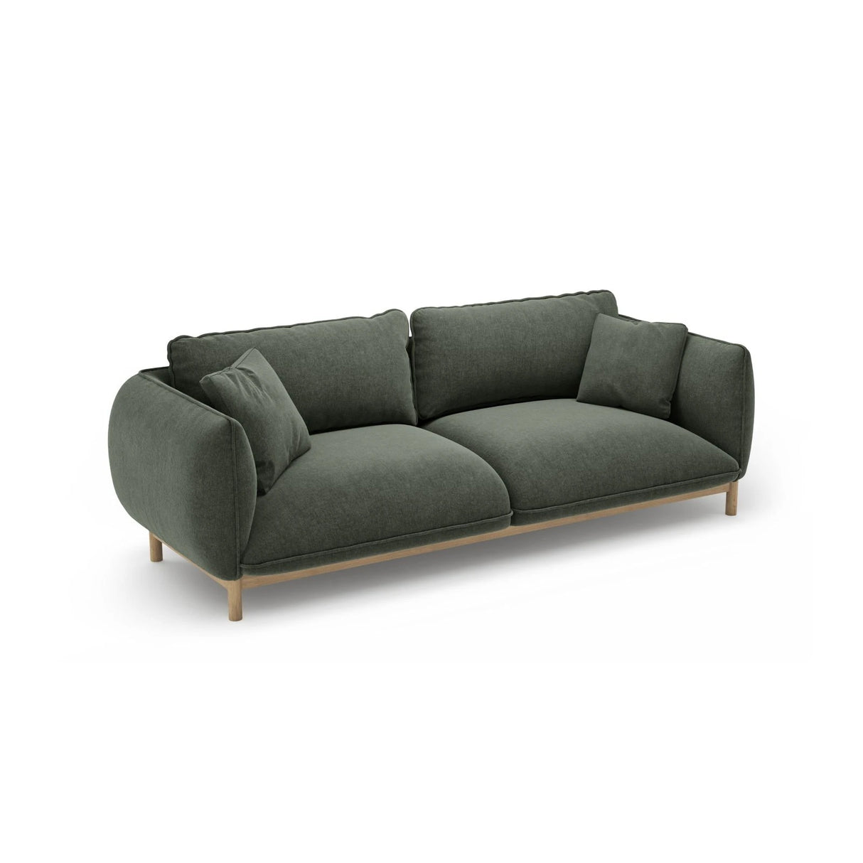 Ada 3-Sitzer Sofa aus Strukturierter Stoff (Wind 75) in Moosgrün, 208x101 cm – Bild 5