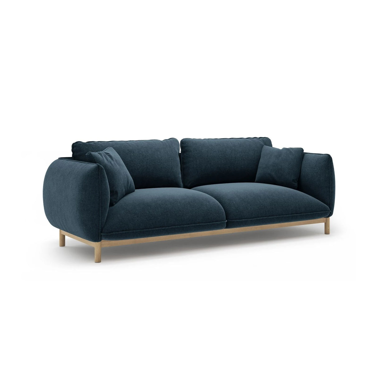 Ada 3-Sitzer Sofa aus Strukturierter Stoff (Wind 77) in Marineblau, 208x101 cm – Bild 3