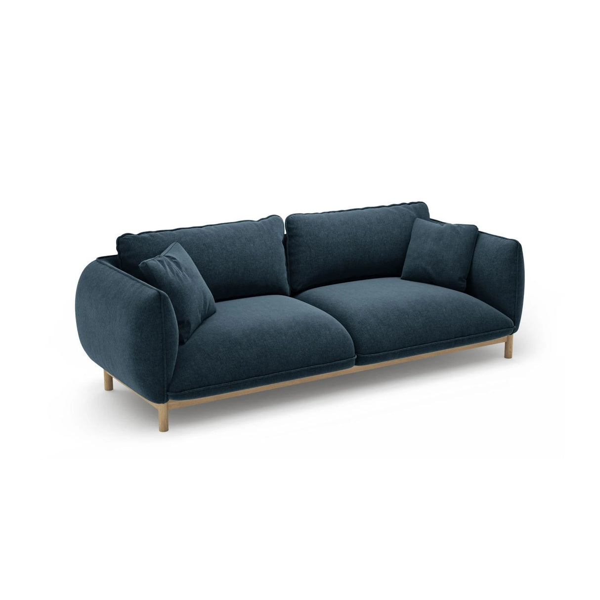 Ada 3-Sitzer Sofa aus Strukturierter Stoff (Wind 77) in Marineblau, 208x101 cm – Bild 5