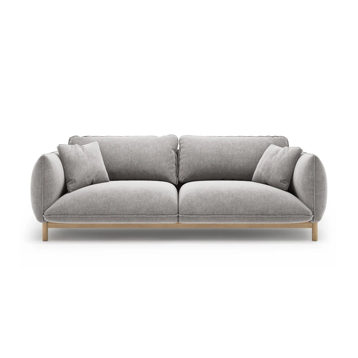 Ada 3-Sitzer Sofa aus Strukturierter Stoff (Wind 84) in Hellgrau, 208x101 cm – Bild 1