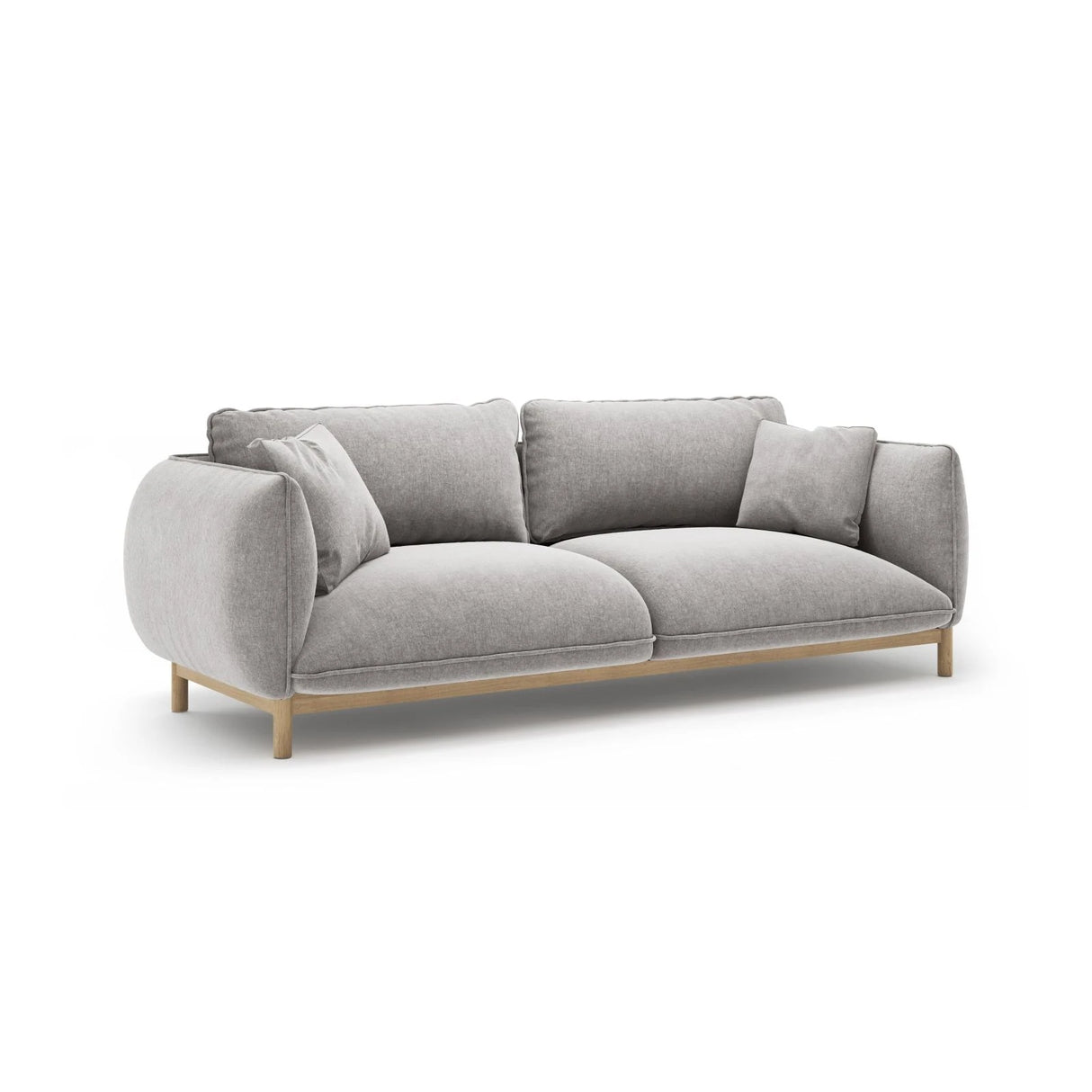 Ada 3-Sitzer Sofa aus Strukturierter Stoff (Wind 84) in Hellgrau, 208x101 cm – Bild 3