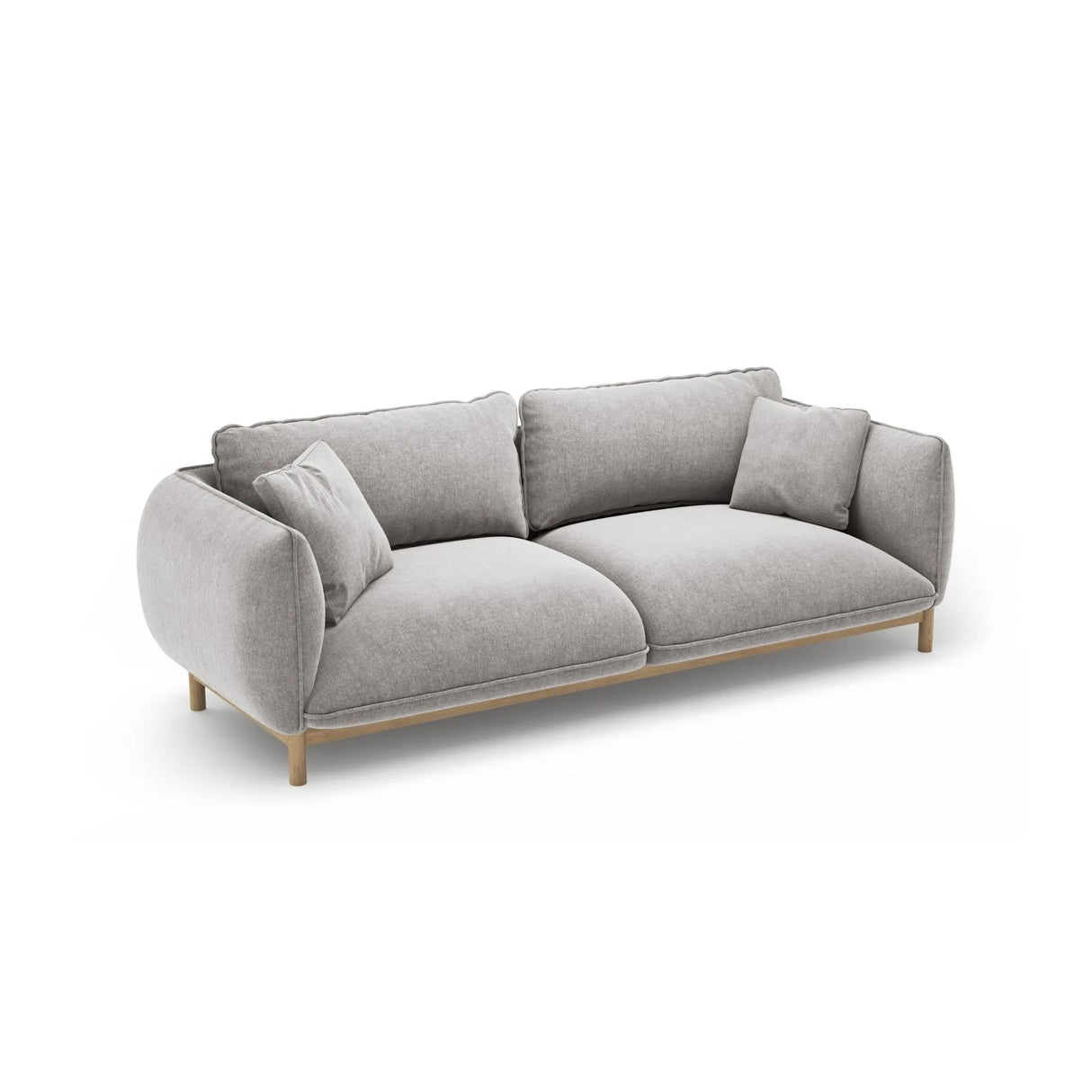 Ada 3-Sitzer Sofa aus Strukturierter Stoff (Wind 84) in Hellgrau, 208x101 cm – Bild 5