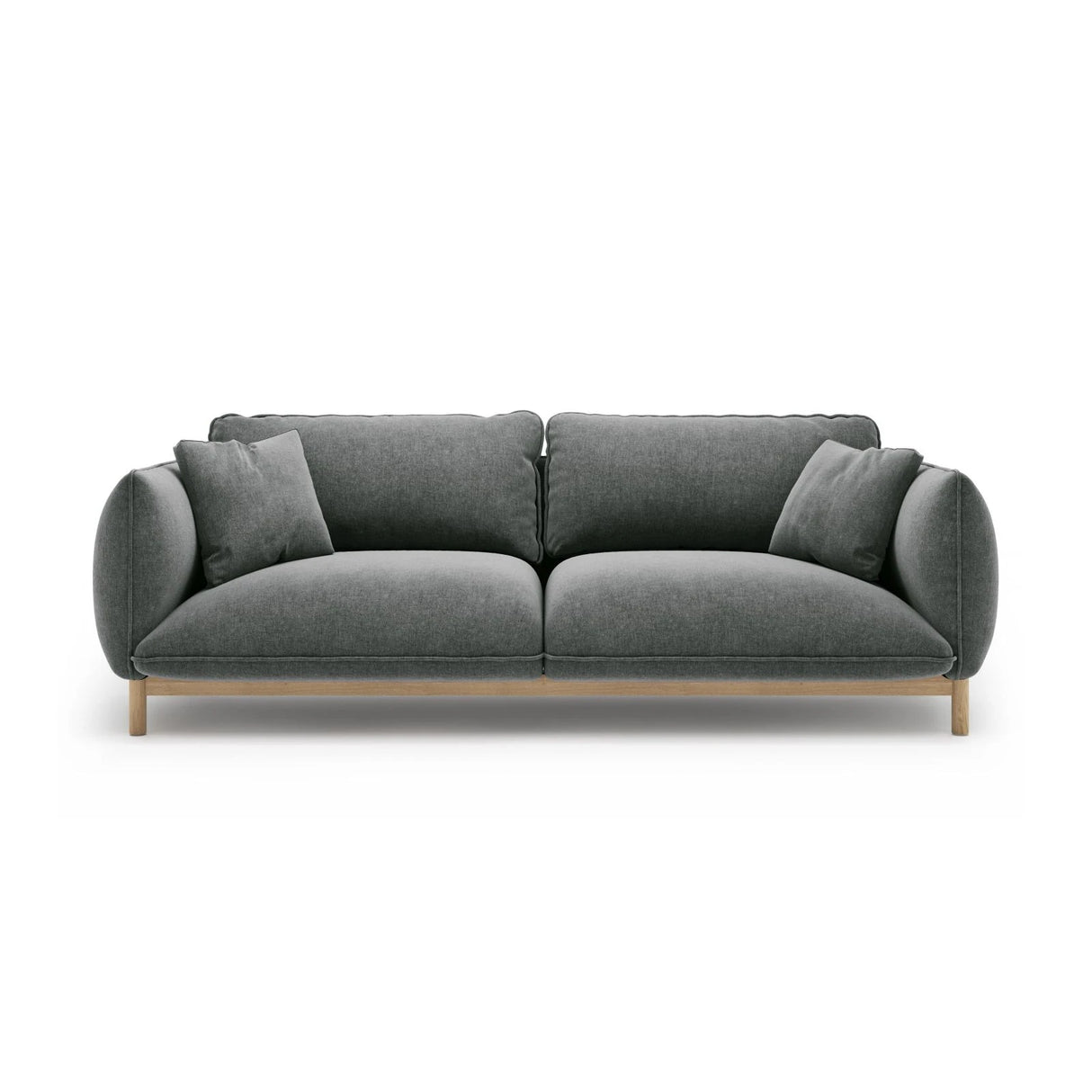 Ada 3-Sitzer Sofa aus Strukturierter Stoff (Wind 89) in Dunkelgrau, 208x101 cm – Bild 1
