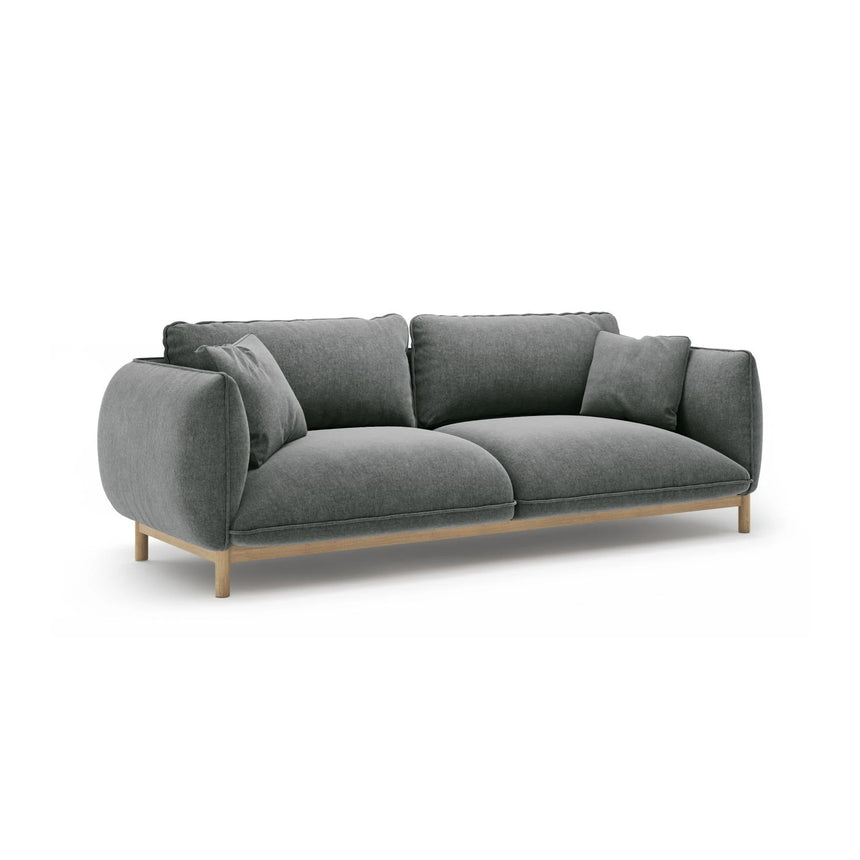 Ada 3-Sitzer Sofa aus Strukturierter Stoff (Wind 89) in Dunkelgrau, 208x101 cm – Bild 3
