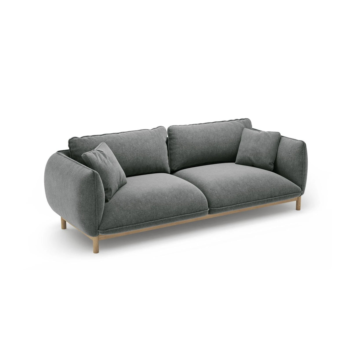 Ada 3-Sitzer Sofa aus Strukturierter Stoff (Wind 89) in Dunkelgrau, 208x101 cm – Bild 5