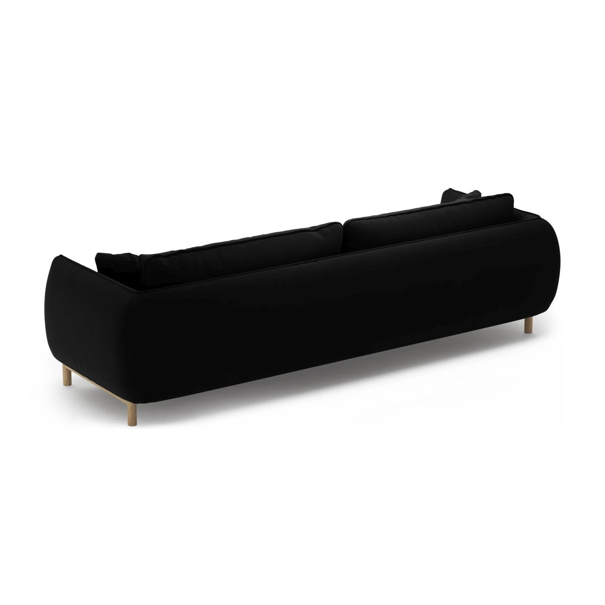 Ada 4-Sitzer Sofa aus Samt (Casino Black) in Schwarz, 248x101 cm – Bild 4