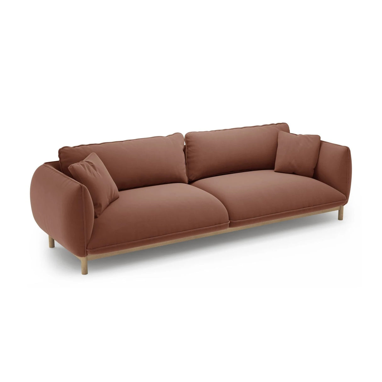 Ada 4-Sitzer Sofa aus Samt (Casino Cuoio) in Cuoio, 248x101 cm – Bild 5