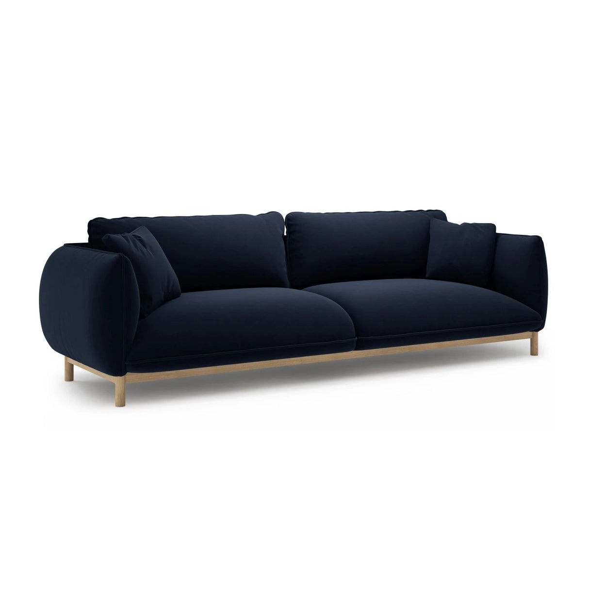 Ada 4-Sitzer Sofa aus Samt (Casino Deep Blue) in Königsblau, 248x101 cm – Bild 3