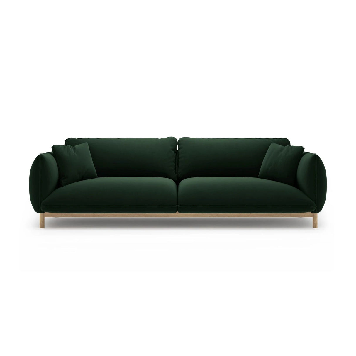 Ada 4-Sitzer Sofa aus Samt (Casino Deep Green) in Flaschengrün, 248x101 cm – Bild 1