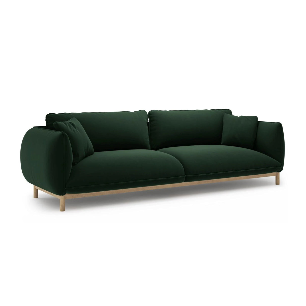 Ada 4-Sitzer Sofa aus Samt (Casino Deep Green) in Flaschengrün, 248x101 cm – Bild 3