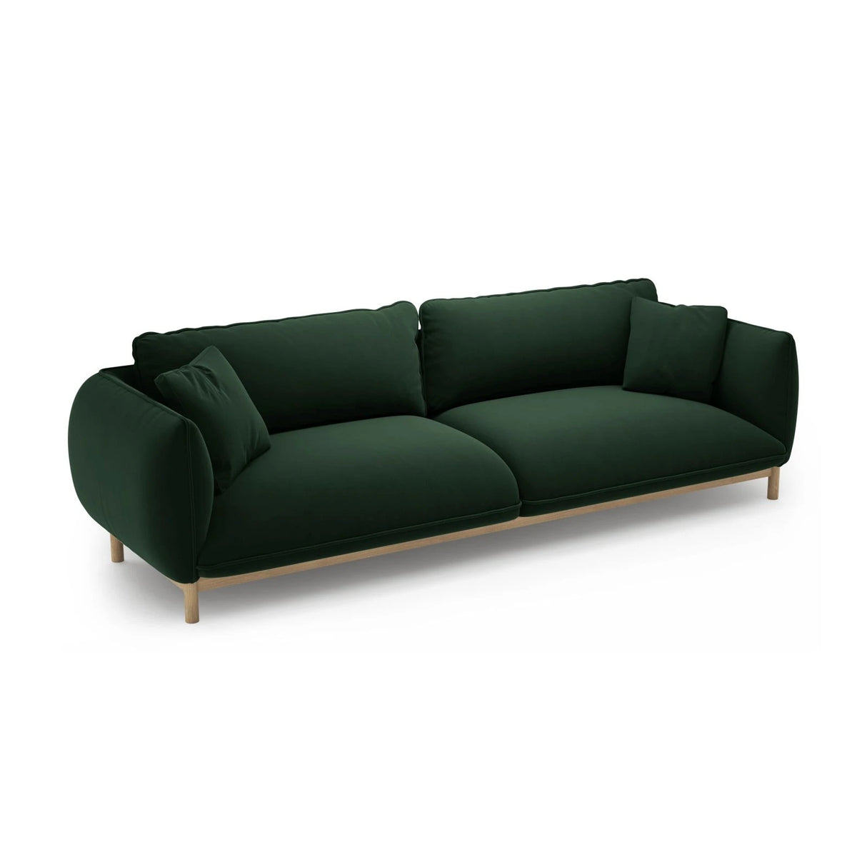 Ada 4-Sitzer Sofa aus Samt (Casino Deep Green) in Flaschengrün, 248x101 cm – Bild 5