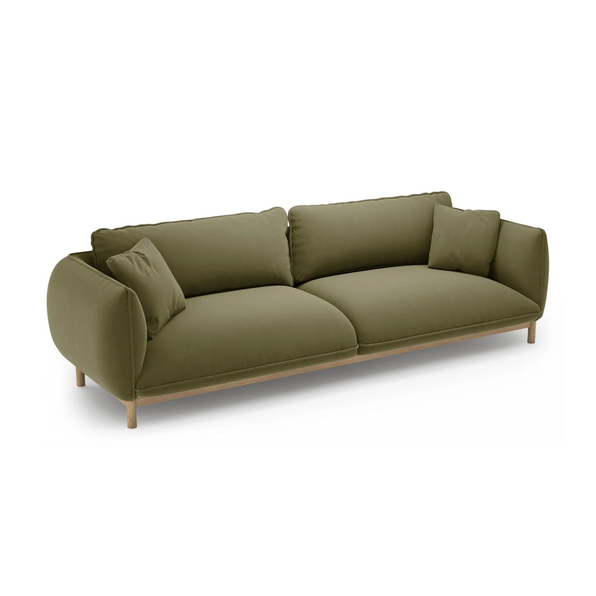 Ada 4-Sitzer Sofa aus Samt (Casino Forest) in Hellgrün, 248x101 cm – Bild 5