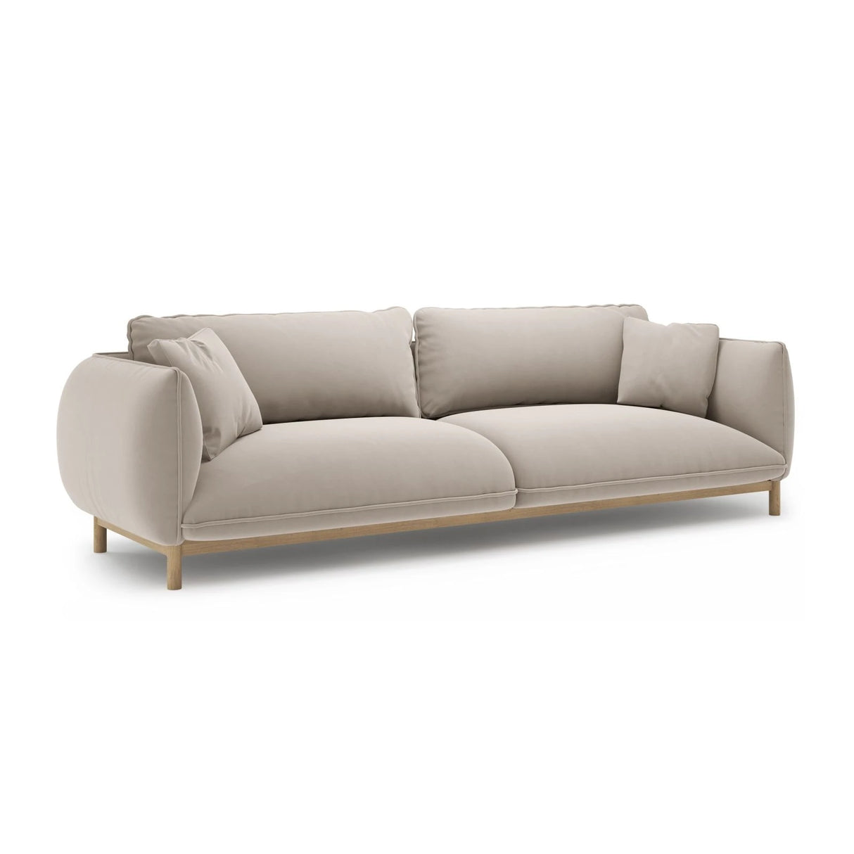 Ada 4-Sitzer Sofa aus Samt (Casino Pearl) in Leichtes Beige, 248x101 cm – Bild 3