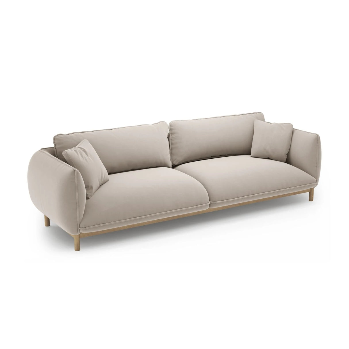 Ada 4-Sitzer Sofa aus Samt (Casino Pearl) in Leichtes Beige, 248x101 cm – Bild 5