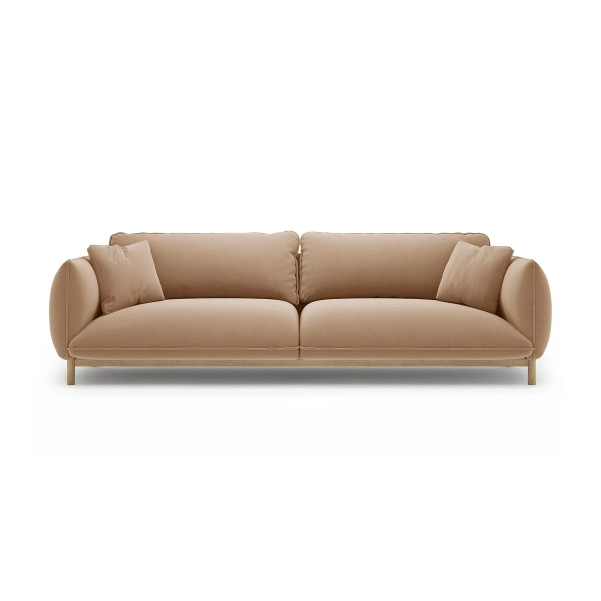 Ada 4-Sitzer Sofa aus Samt oder Strukturstoff, 248x101 cm – Bild 1
