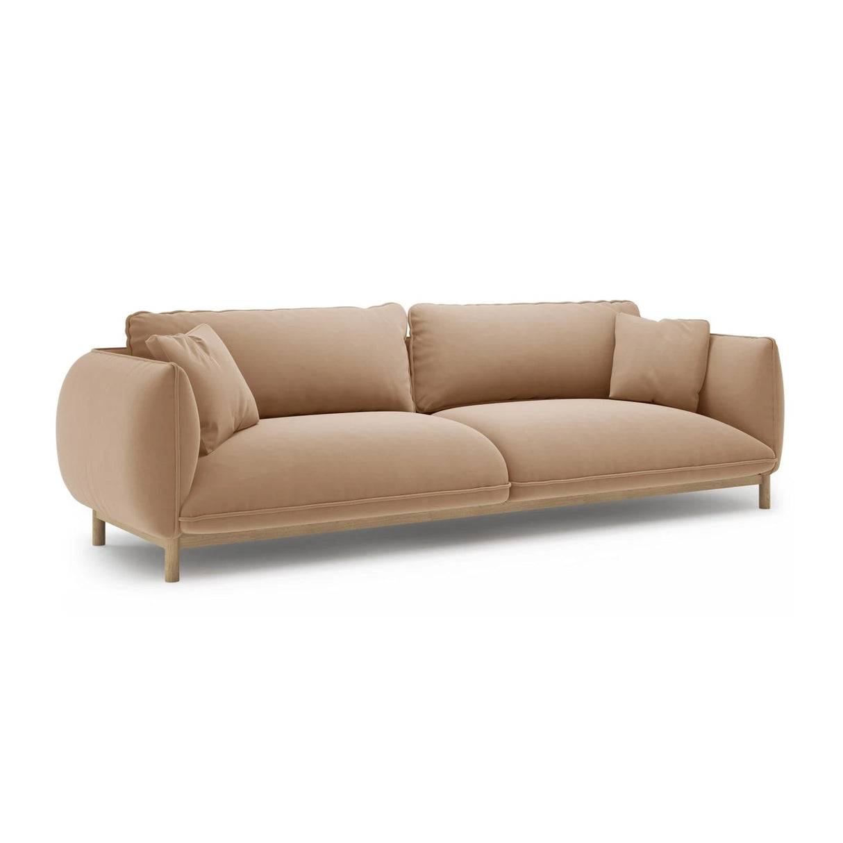 Ada 4-Sitzer Sofa aus Samt oder Strukturstoff, 248x101 cm – Bild 3