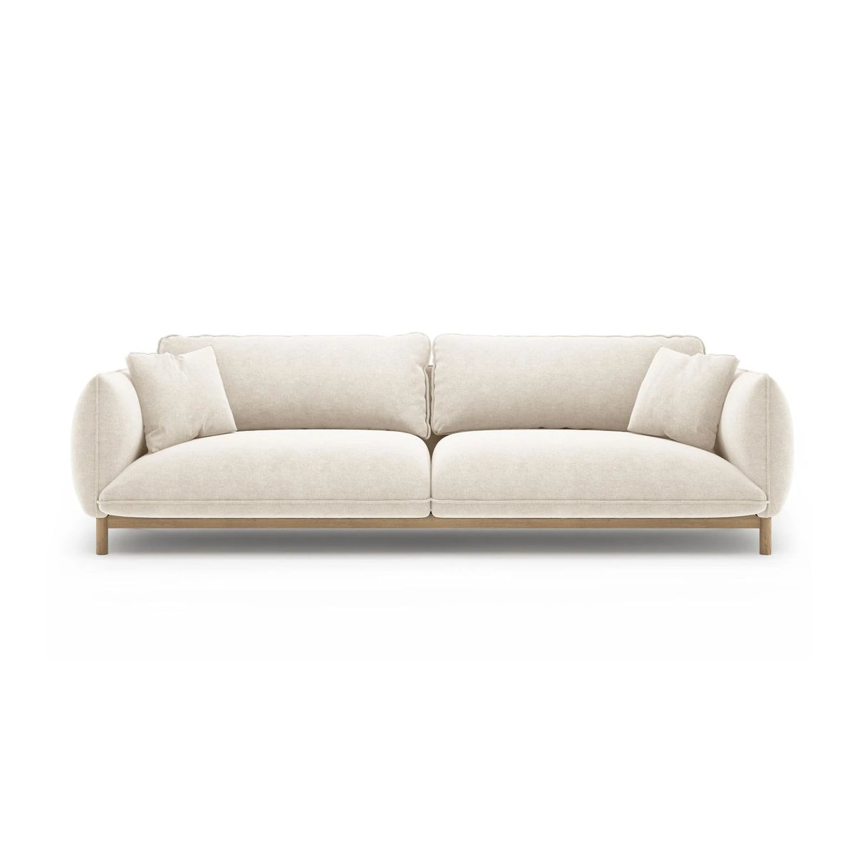 Ada 4-Sitzer Sofa aus Strukturierter Stoff (Wind 02) in Elfenbein, 248x101 cm – Bild 1