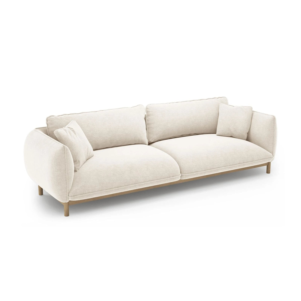 Ada 4-Sitzer Sofa aus Strukturierter Stoff (Wind 02) in Elfenbein, 248x101 cm – Bild 5