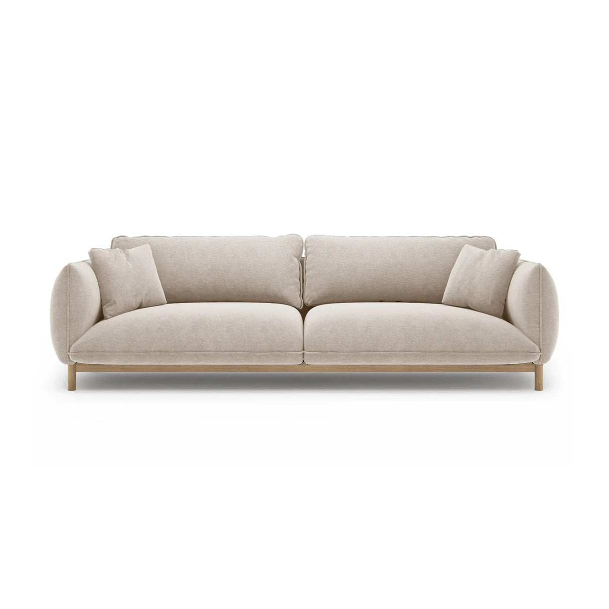 Ada 4-Sitzer Sofa aus Strukturierter Stoff (Wind 05) in Leichtes Beige, 248x101 cm – Bild 1