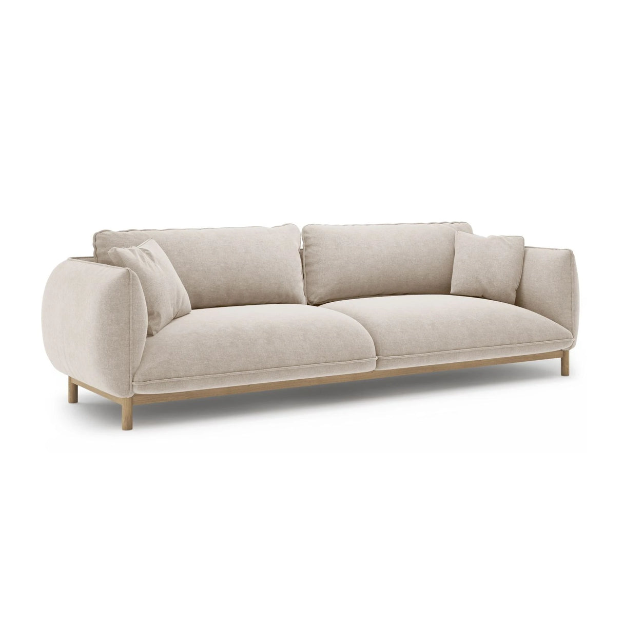 Ada 4-Sitzer Sofa aus Strukturierter Stoff (Wind 05) in Leichtes Beige, 248x101 cm – Bild 3