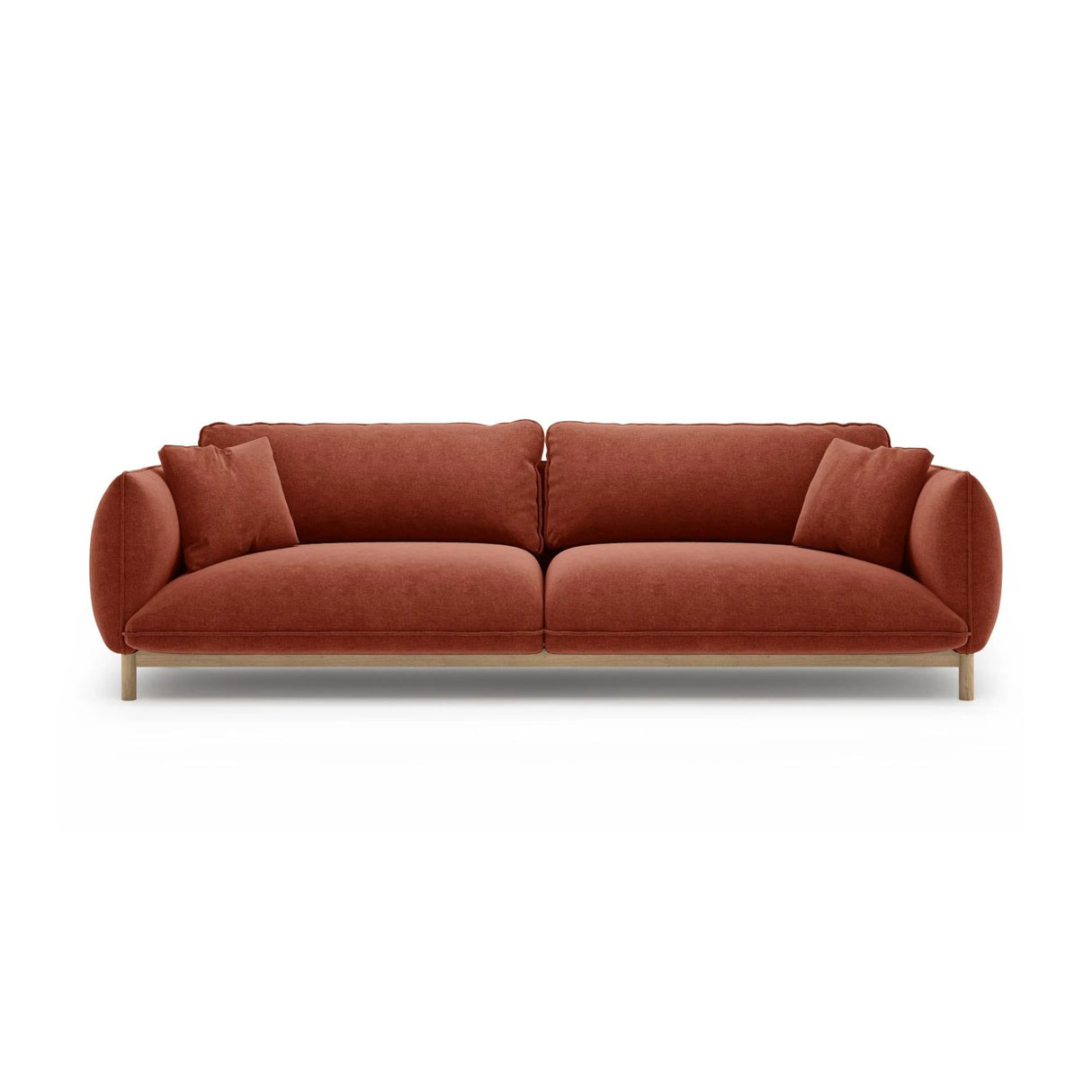Ada 4-Sitzer Sofa aus Strukturierter Stoff (Wind 52) in Kastanienbraun, 248x101 cm – Bild 1