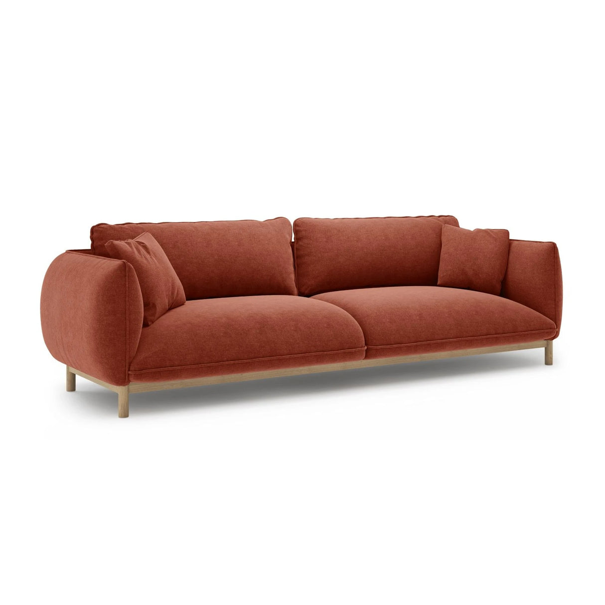 Ada 4-Sitzer Sofa aus Strukturierter Stoff (Wind 52) in Kastanienbraun, 248x101 cm – Bild 3