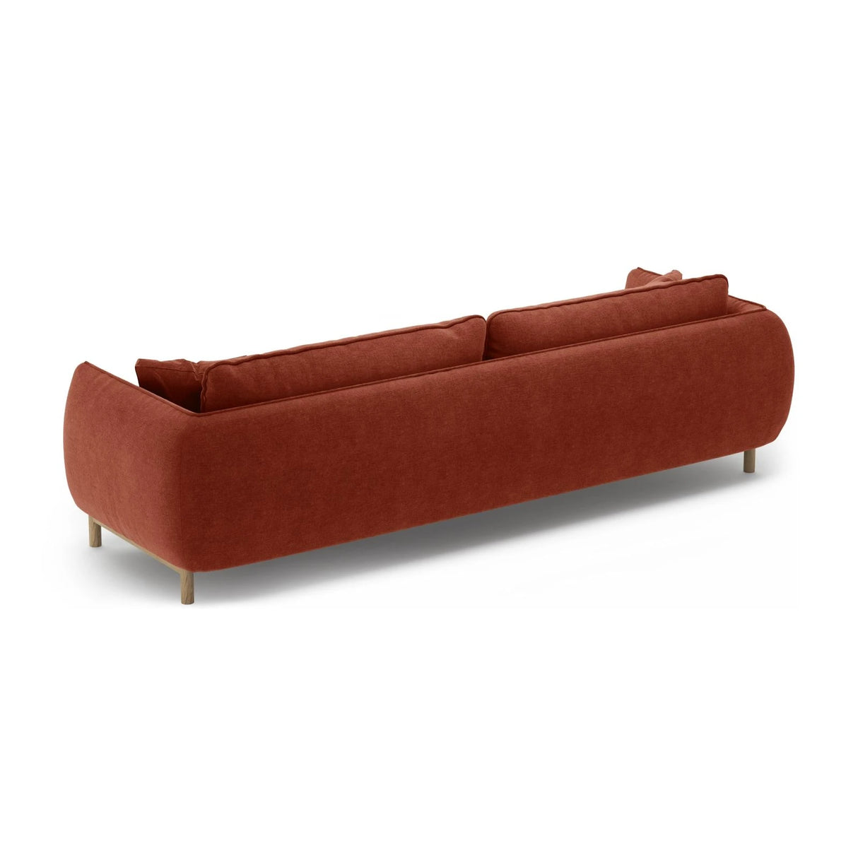 Ada 4-Sitzer Sofa aus Strukturierter Stoff (Wind 52) in Kastanienbraun, 248x101 cm – Bild 4