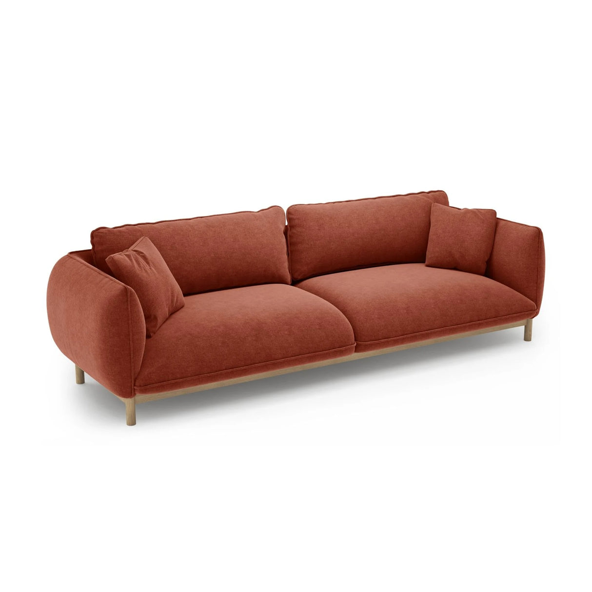 Ada 4-Sitzer Sofa aus Strukturierter Stoff (Wind 52) in Kastanienbraun, 248x101 cm – Bild 5