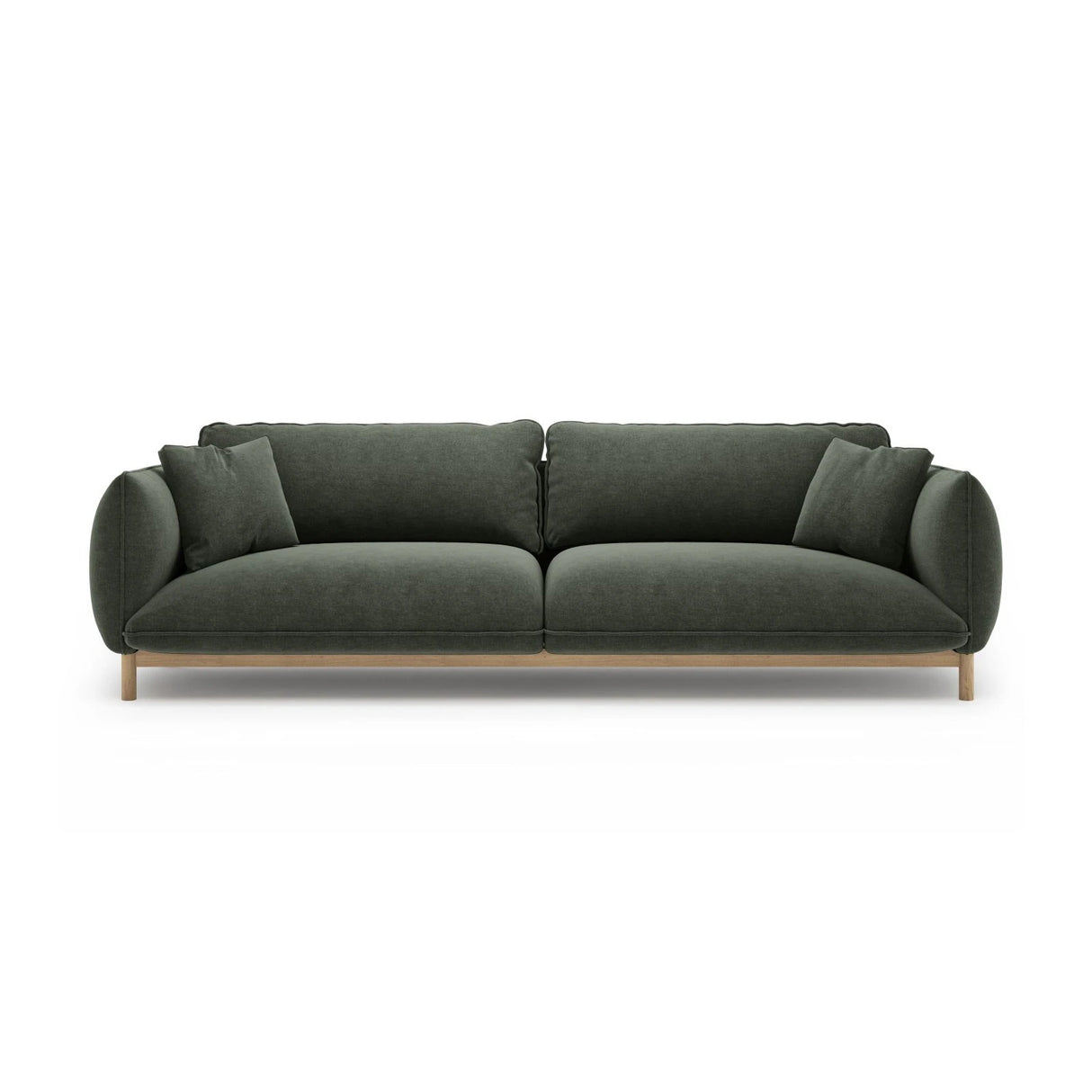 Ada 4-Sitzer Sofa aus Strukturierter Stoff (Wind 75) in Moosgrün, 248x101 cm – Bild 1