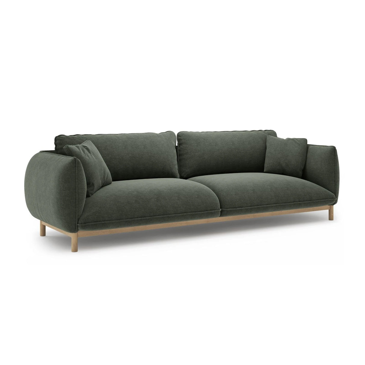 Ada 4-Sitzer Sofa aus Strukturierter Stoff (Wind 75) in Moosgrün, 248x101 cm – Bild 3