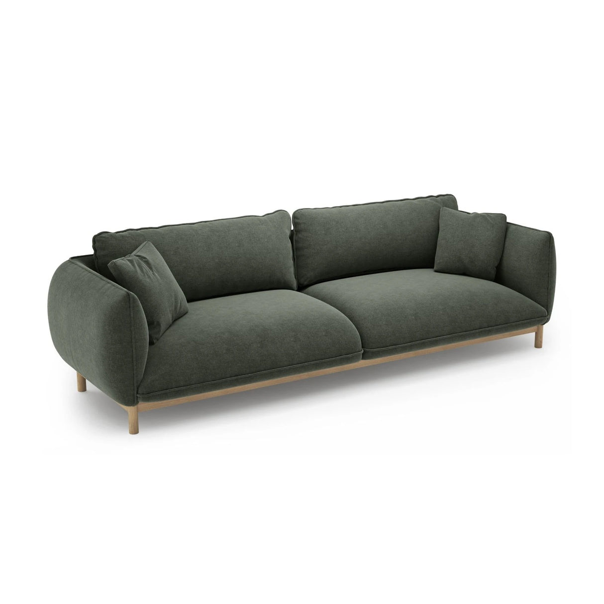 Ada 4-Sitzer Sofa aus Strukturierter Stoff (Wind 75) in Moosgrün, 248x101 cm – Bild 5