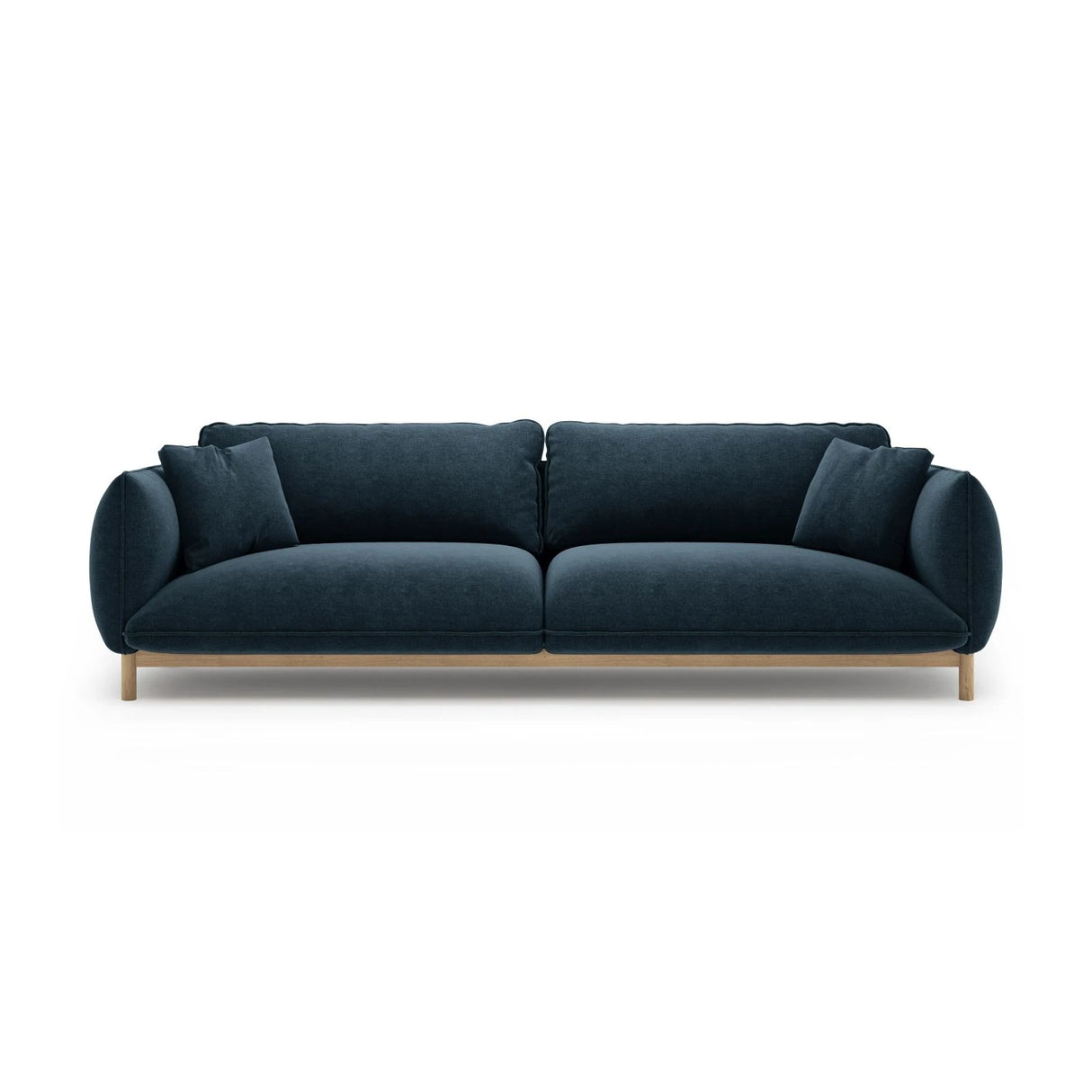 Ada 4-Sitzer Sofa aus Strukturierter Stoff (Wind 77) in Marineblau, 248x101 cm – Bild 1