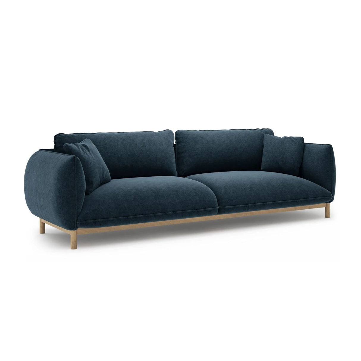 Ada 4-Sitzer Sofa aus Strukturierter Stoff (Wind 77) in Marineblau, 248x101 cm – Bild 3