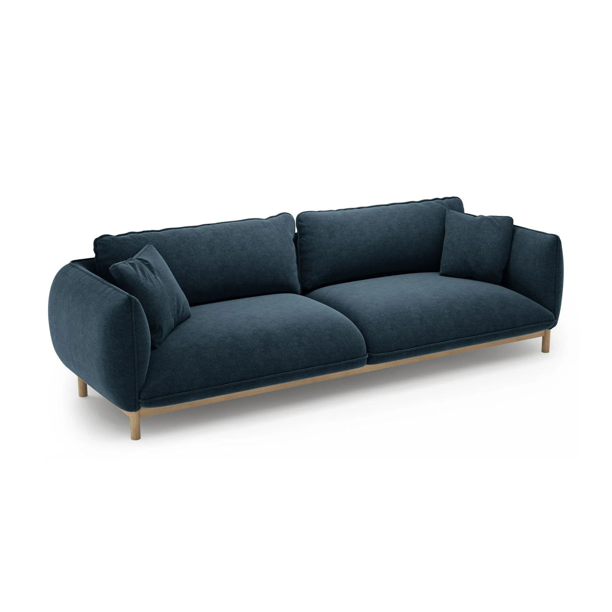 Ada 4-Sitzer Sofa aus Strukturierter Stoff (Wind 77) in Marineblau, 248x101 cm – Bild 5