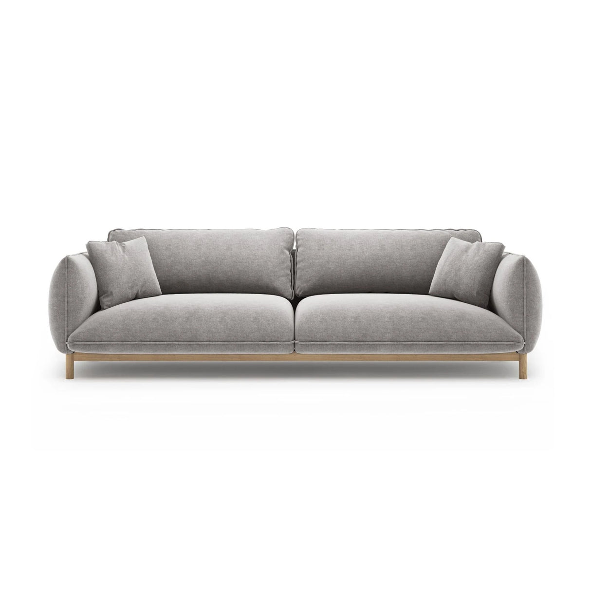 Ada 4-Sitzer Sofa aus Strukturierter Stoff (Wind 84) in Hellgrau, 248x101 cm – Bild 1