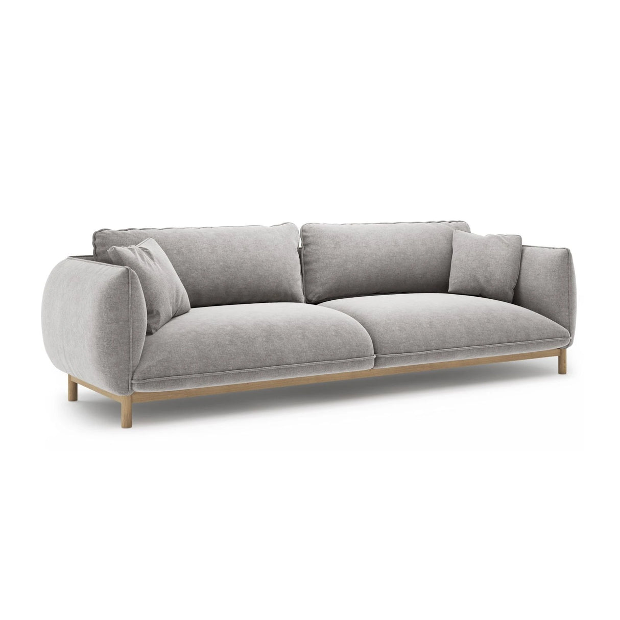Ada 4-Sitzer Sofa aus Strukturierter Stoff (Wind 84) in Hellgrau, 248x101 cm – Bild 3