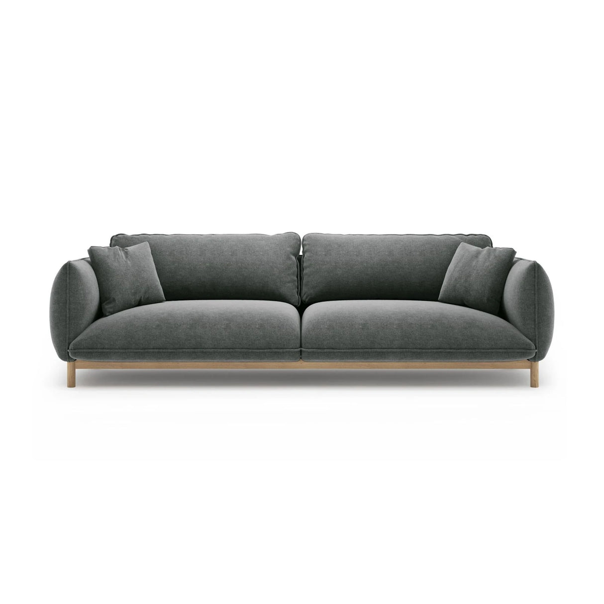 Ada 4-Sitzer Sofa aus Strukturierter Stoff (Wind 89) in Dunkelgrau, 248x101 cm – Bild 1