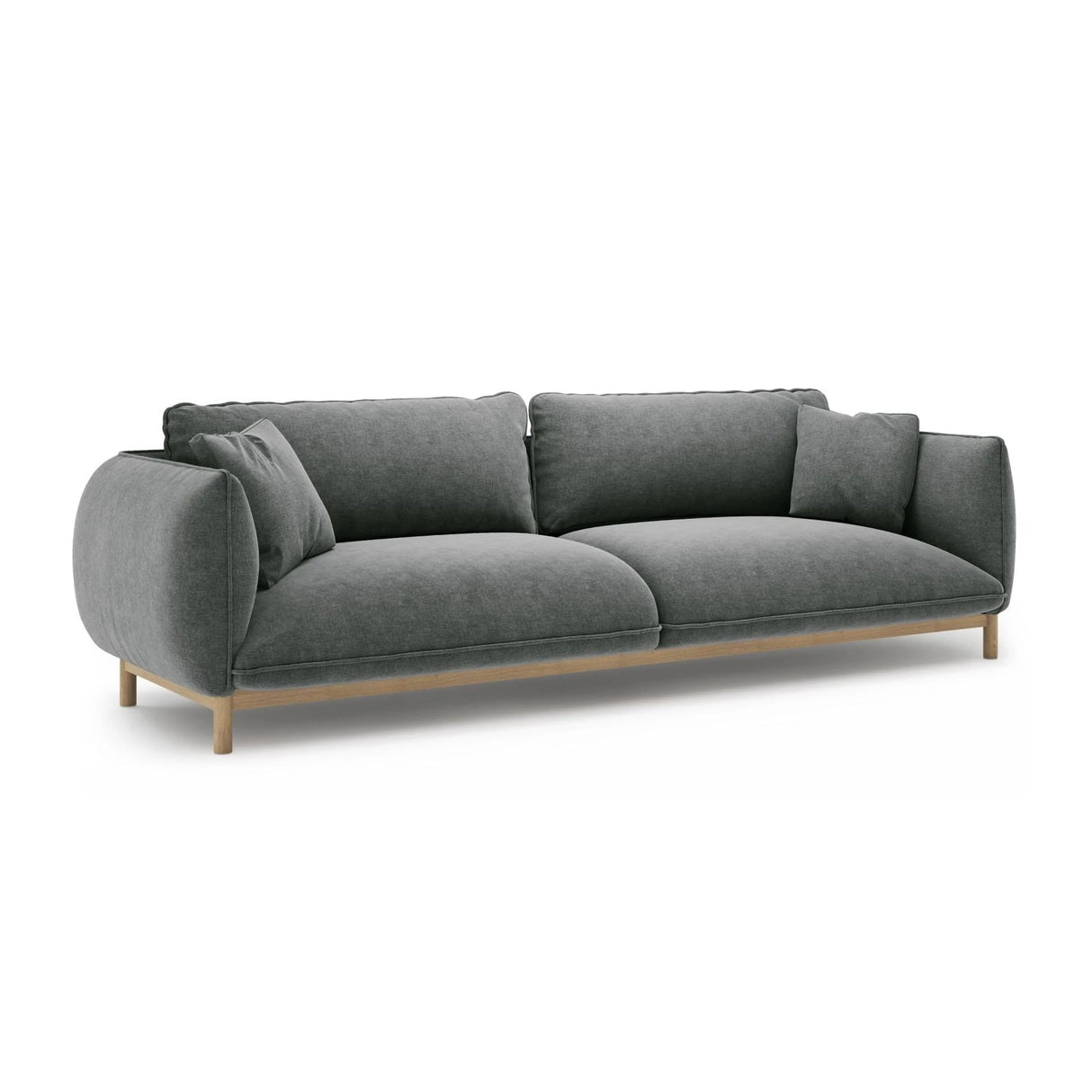Ada 4-Sitzer Sofa aus Strukturierter Stoff (Wind 89) in Dunkelgrau, 248x101 cm – Bild 3
